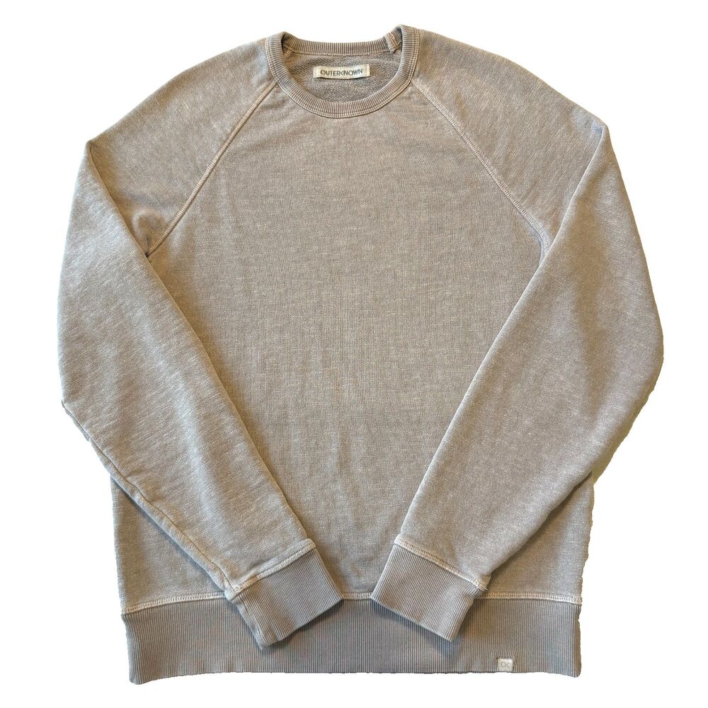 Outerknown Sur Sweatshirt Men’s XL Crewneck Sweater Washed Beige/Gray